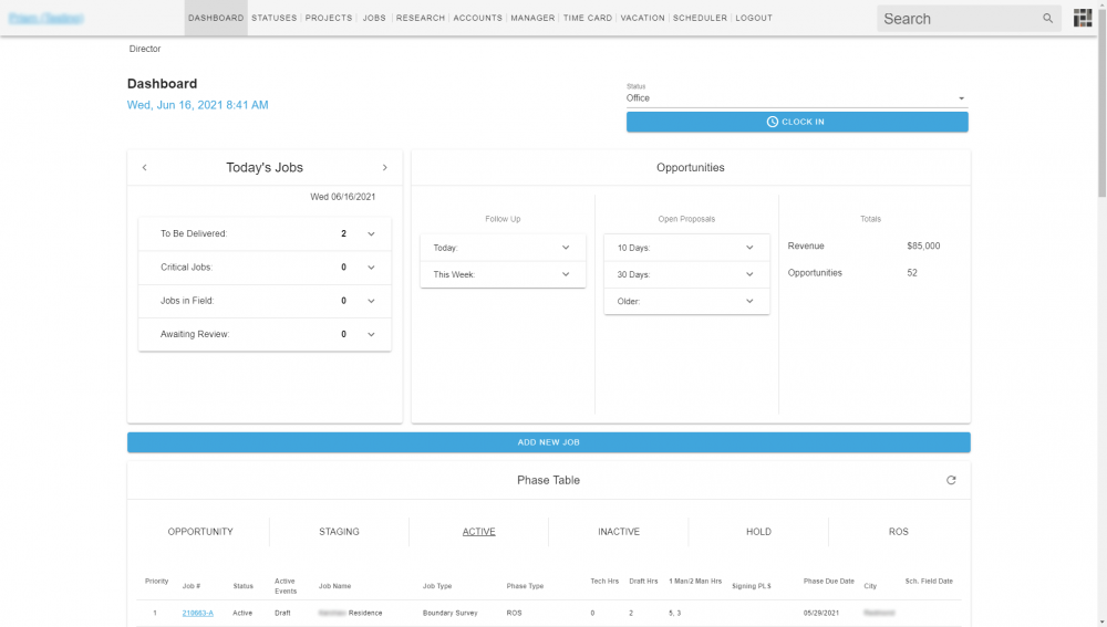 Land Surveying Dashboard
